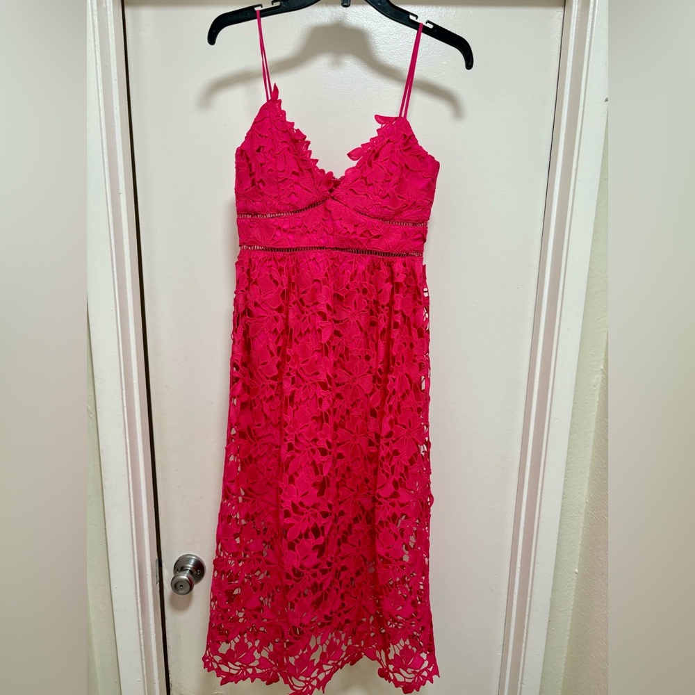 Bardot Appliqué Midi Dress